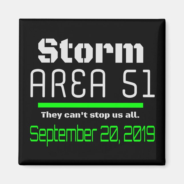 Storm Area 51 Sept 20 2019 Magnet (Front)