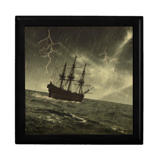 Storm at Sea Keepsake Box (Front)