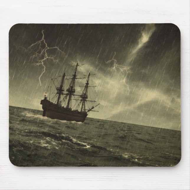 Storm at Sea Mouse Pad (Front)