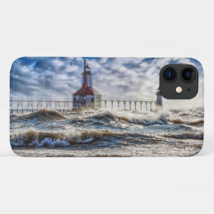 Storm At St Joseph Lighthouse iPhone 11 Case
