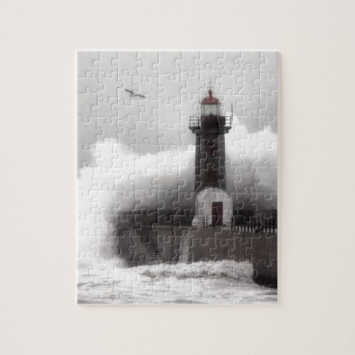 Storm at the Lighthouse Jigsaw Puzzle
