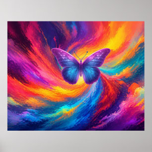 Storm Before the Butterfly Rainbow Of Colors Wall Poster