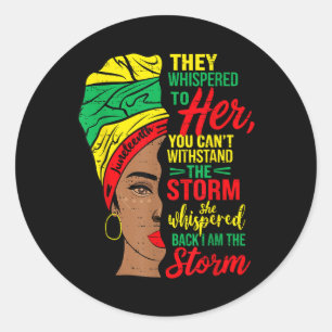Storm Black Women Juneteenth 1865 Freedom African Classic Round Sticker