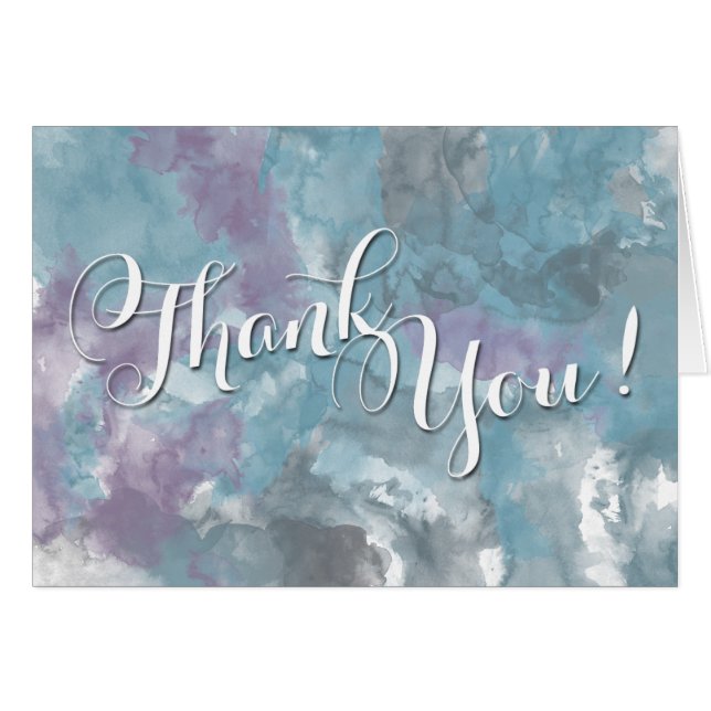 STORM BLUE WATERCOLOR HIBISCUS WEDDING (Front Horizontal)