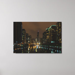 Storm Brewing Over Chicago Canvas Print