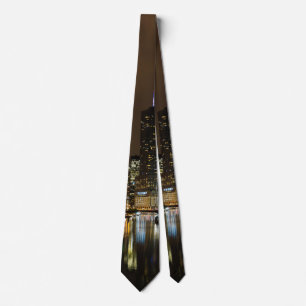 Storm Brewing Over Chicago Neck Tie