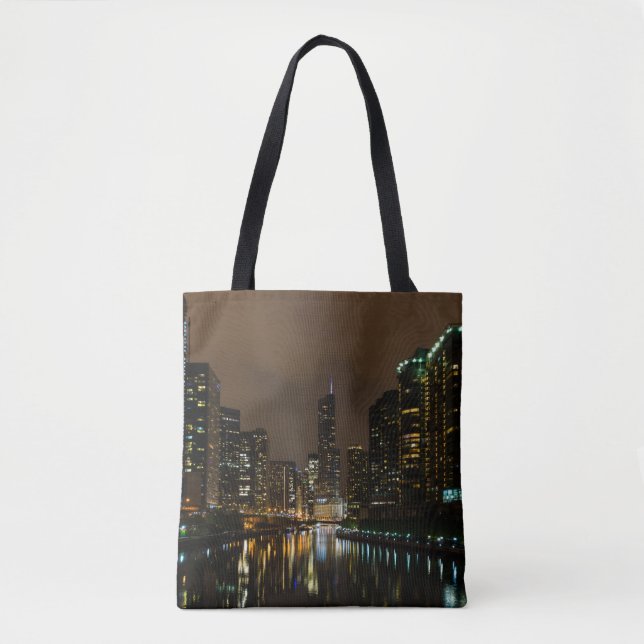 Storm Brewing Over Chicago Tote Bag (Front)