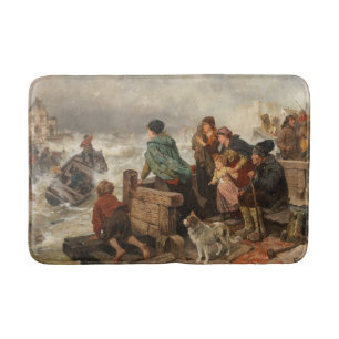 Storm by the Coast (by Rudolf Jordan) Bath Mat