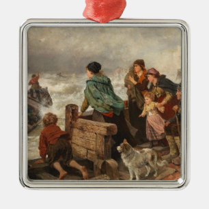 Storm by the Coast (by Rudolf Jordan) Metal Ornament