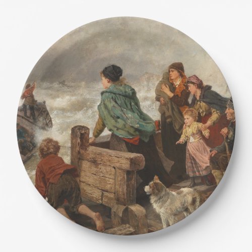 Storm by the Coast by Rudolf Jordan Paper Plates