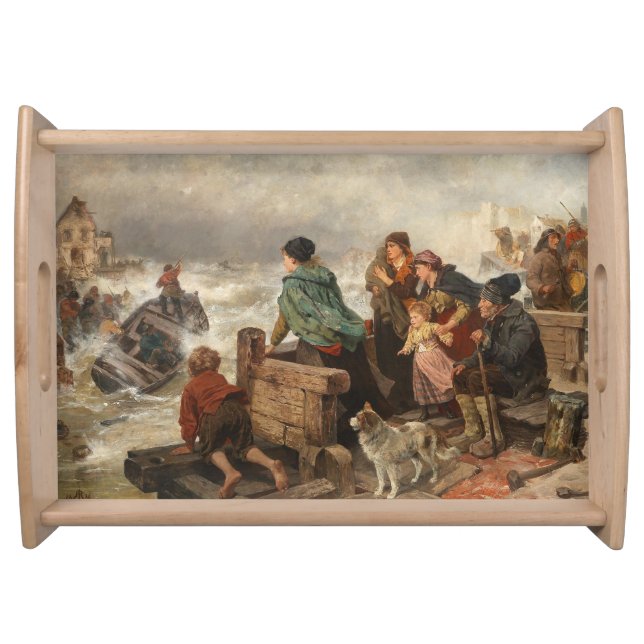 Storm by the Coast (by Rudolf Jordan) Serving Tray (Front)
