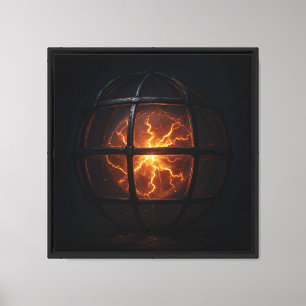 Storm Cage Abstract Canvas Print