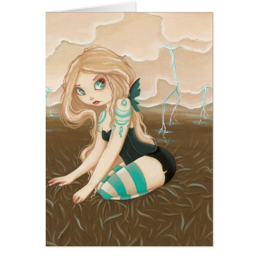 Storm Caster - Goth fairy lightning Cards (Front)