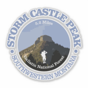 Storm Castle Peak (rd) Sticker