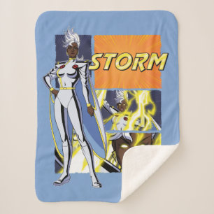 Storm Character Panel Graphic Sherpa Blanket