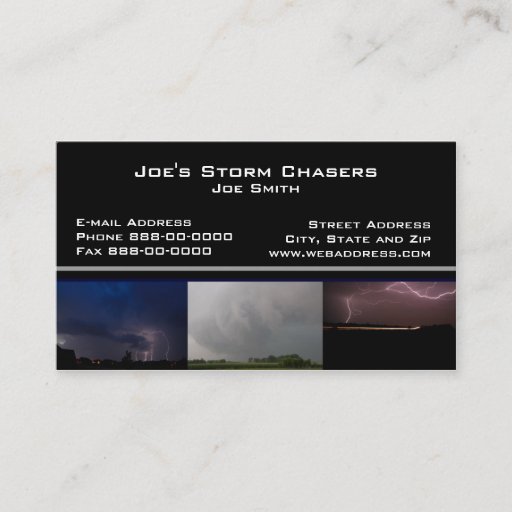 Customizable Storm Chaser Business Card