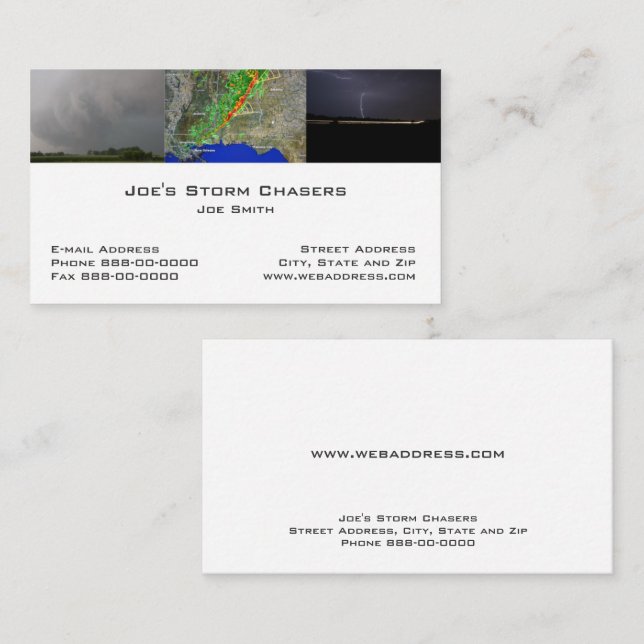Storm Chaser Business Card (Front/Back)