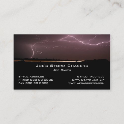 Storm Chaser Business Card