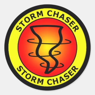 STORM CHASER CLASSIC ROUND STICKER