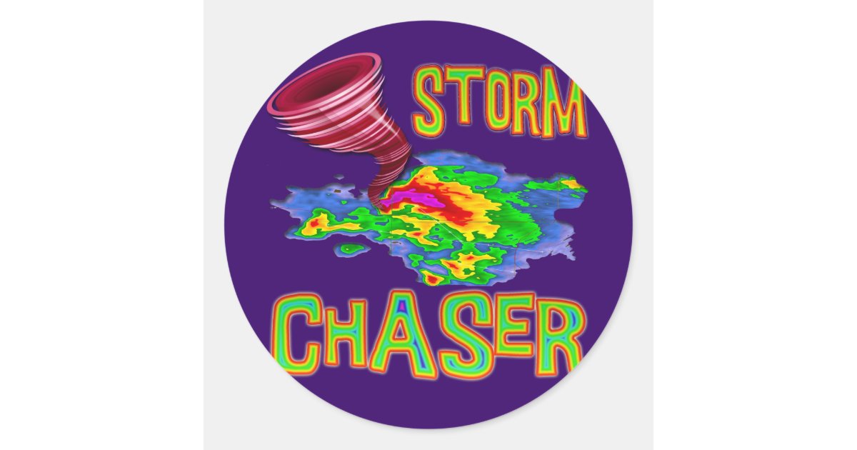 Storm Chaser Classic Round Sticker | Zazzle
