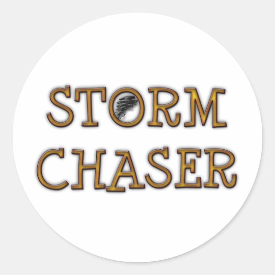 STORM CHASER CLASSIC ROUND STICKER