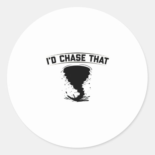 storm chaser classic round sticker