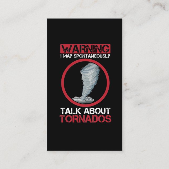 Storm Chaser cyclone hurricane Hunter Weather Business Card (Front)