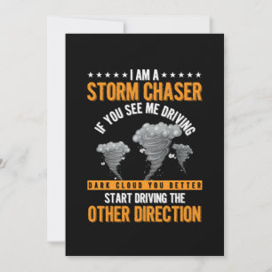 Storm Chaser Hurricane Wind Tornado Chasing Gift Invitation