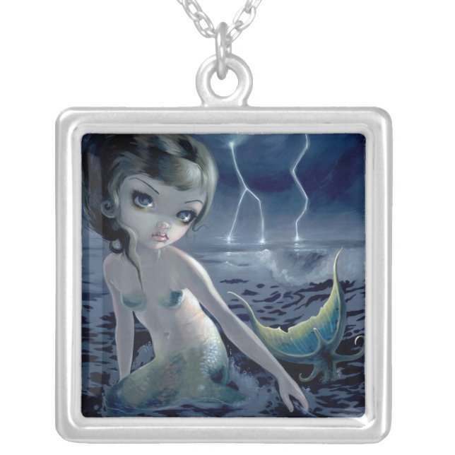 Storm Chaser NECKLACE mermaid lightning storm (Front)