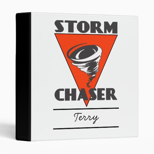 Storm Chaser Tornado and Red Triangle Binder