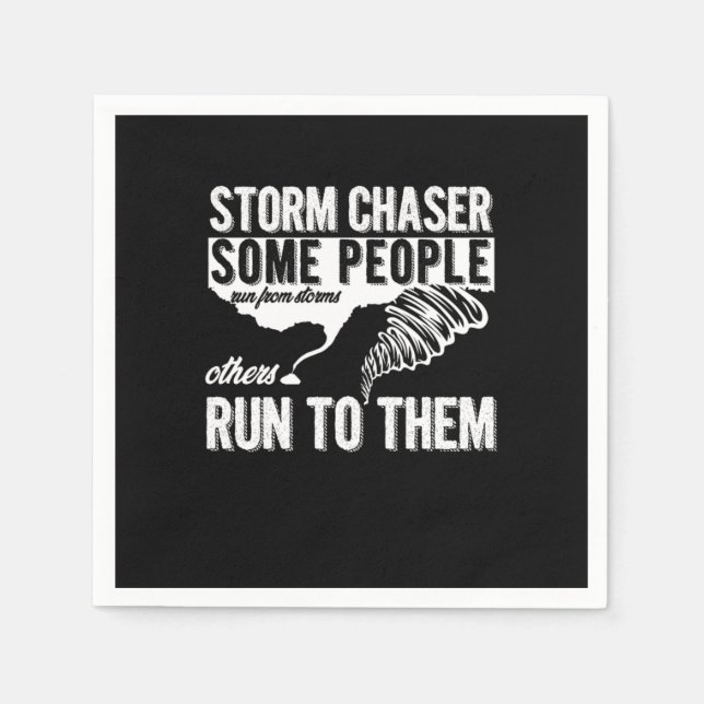 Storm Chaser Tornado Chasing Hurricane Wind Gift Napkins (Front)
