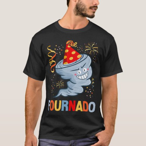 Storm Chaser Tornado Fournado 4th Birthday Kids T_Shirt