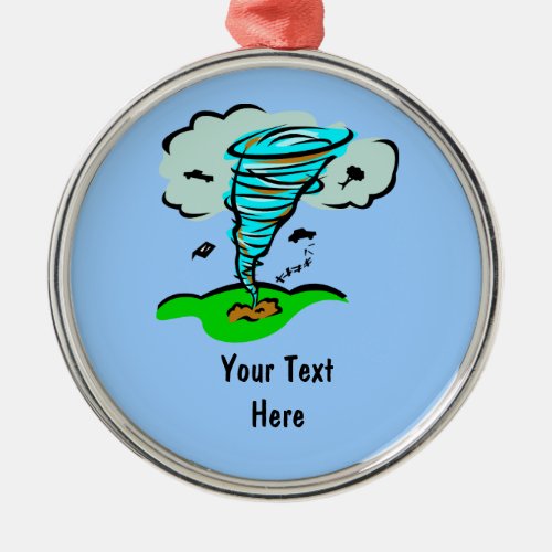Storm Chaser Tornado Twister Weather Meteorology Metal Ornament