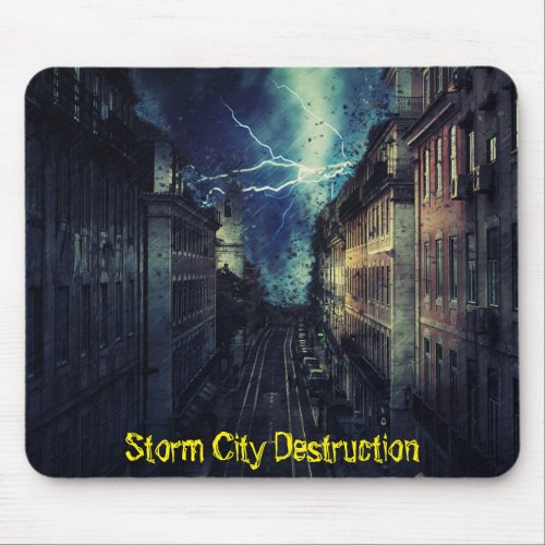 Storm City Destruction Mouse Pad