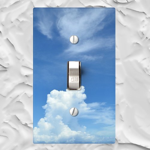 Storm Cloud Brewing Blue and White Light Switch Cover