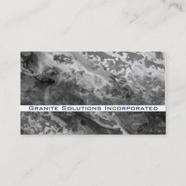Storm Cloud Gray abstract Granite stone rock  Business Card (Front)