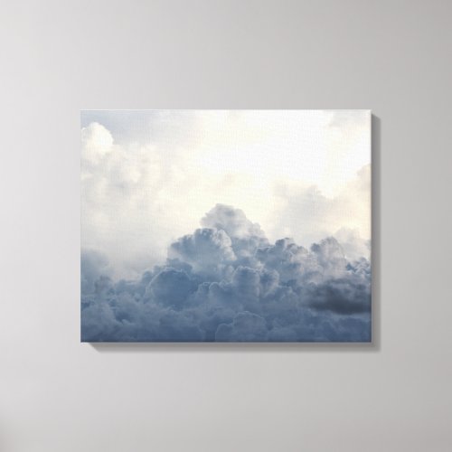 Storm Cloud Heavenly White Clouds In Sky Canvas Print