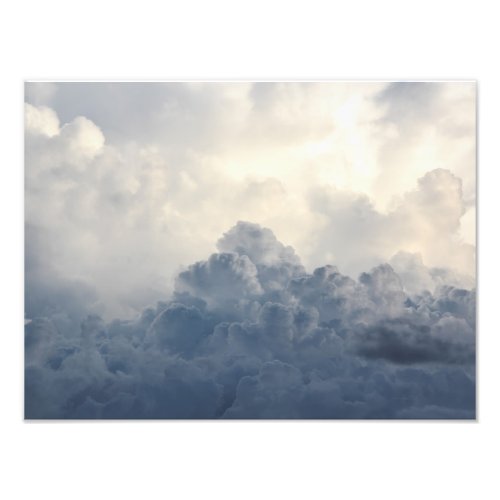 Storm Cloud Heavenly White Clouds In Sky Photo Print