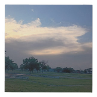 Storm Cloud Over Kansas Faux Canvas Print