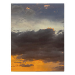 Storm Cloud Sunset -Thunderstorm Cloud Photography Faux Canvas Print
