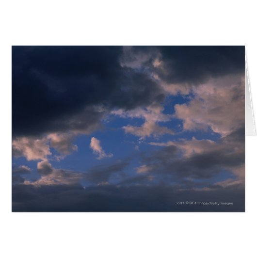 Storm clouds against blue sky cards (Front Horizontal)