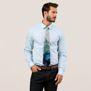 Storm Clouds and Ocean Currents Abstract Art Neck Tie