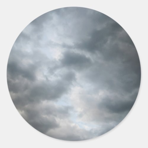 Storm Clouds Breaking Classic Round Sticker