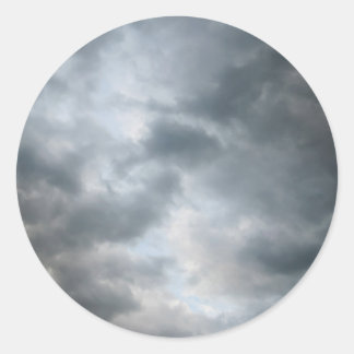 Storm Clouds Breaking Classic Round Sticker