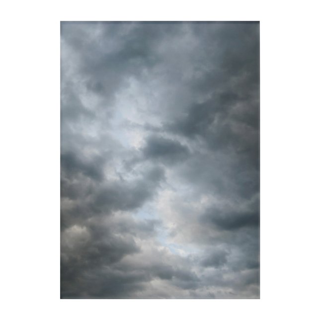 Storm Clouds Breaking Photograph Acrylic Wall Art (Front)