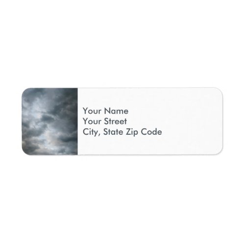 Storm Clouds Breaking return address label