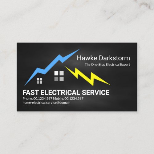 Storm Clouds Electric Lightning Strike Electrician Business Card