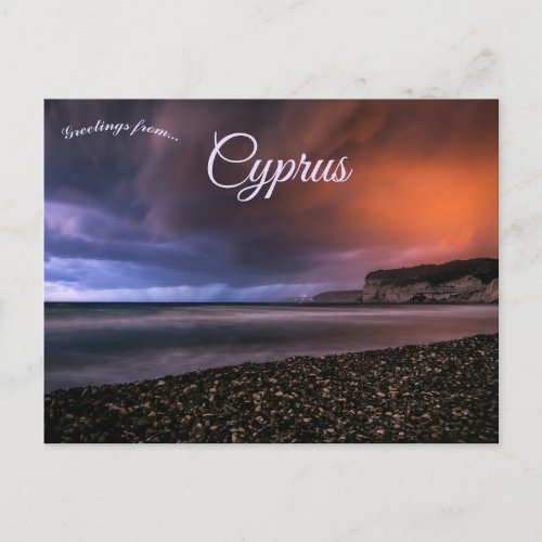 Storm Clouds in Cyprus Postcard
