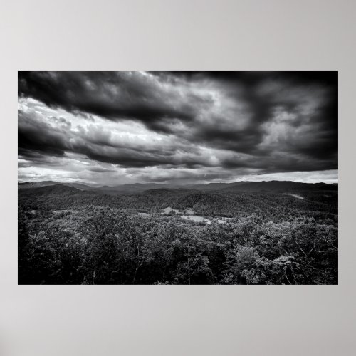 Storm Clouds Over Mountains Poster