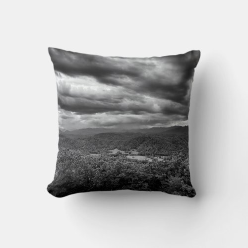 Storm Clouds Over Mountains Throw Pillow